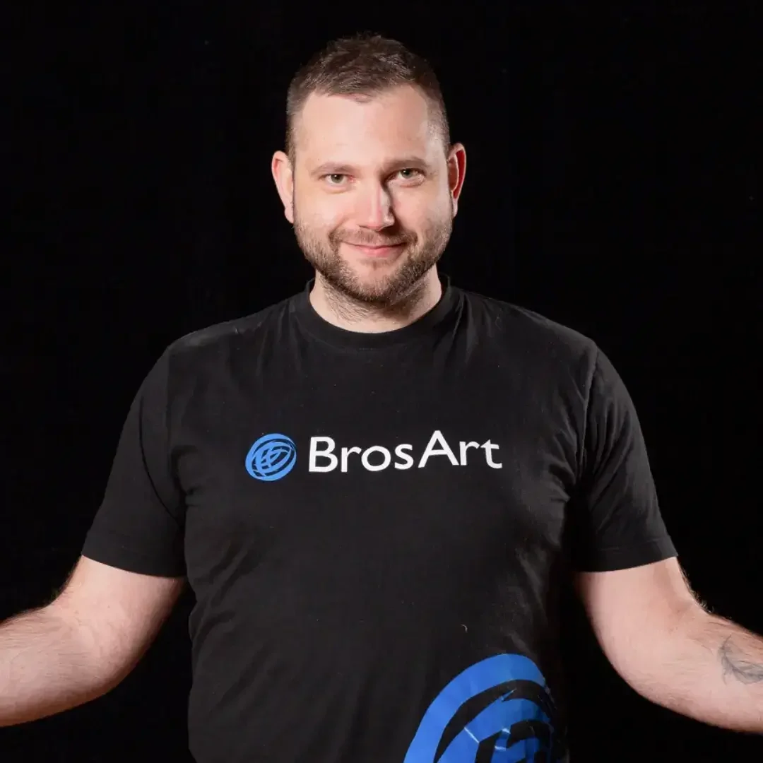 Portret Maćka z ekipy BrosArt